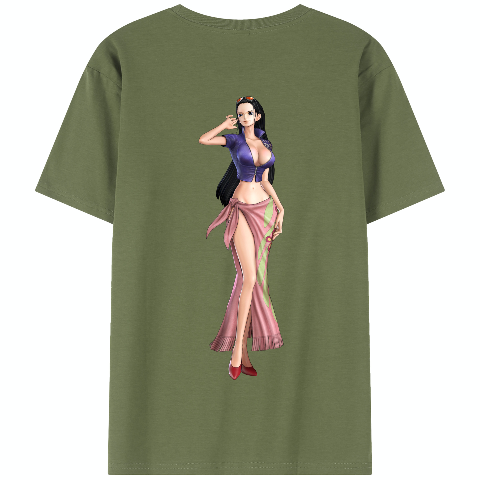 ワンピース ニコ・ロビン ONE PIECE Nico Robin 綿100％半袖Tシャツ（背面プリント）